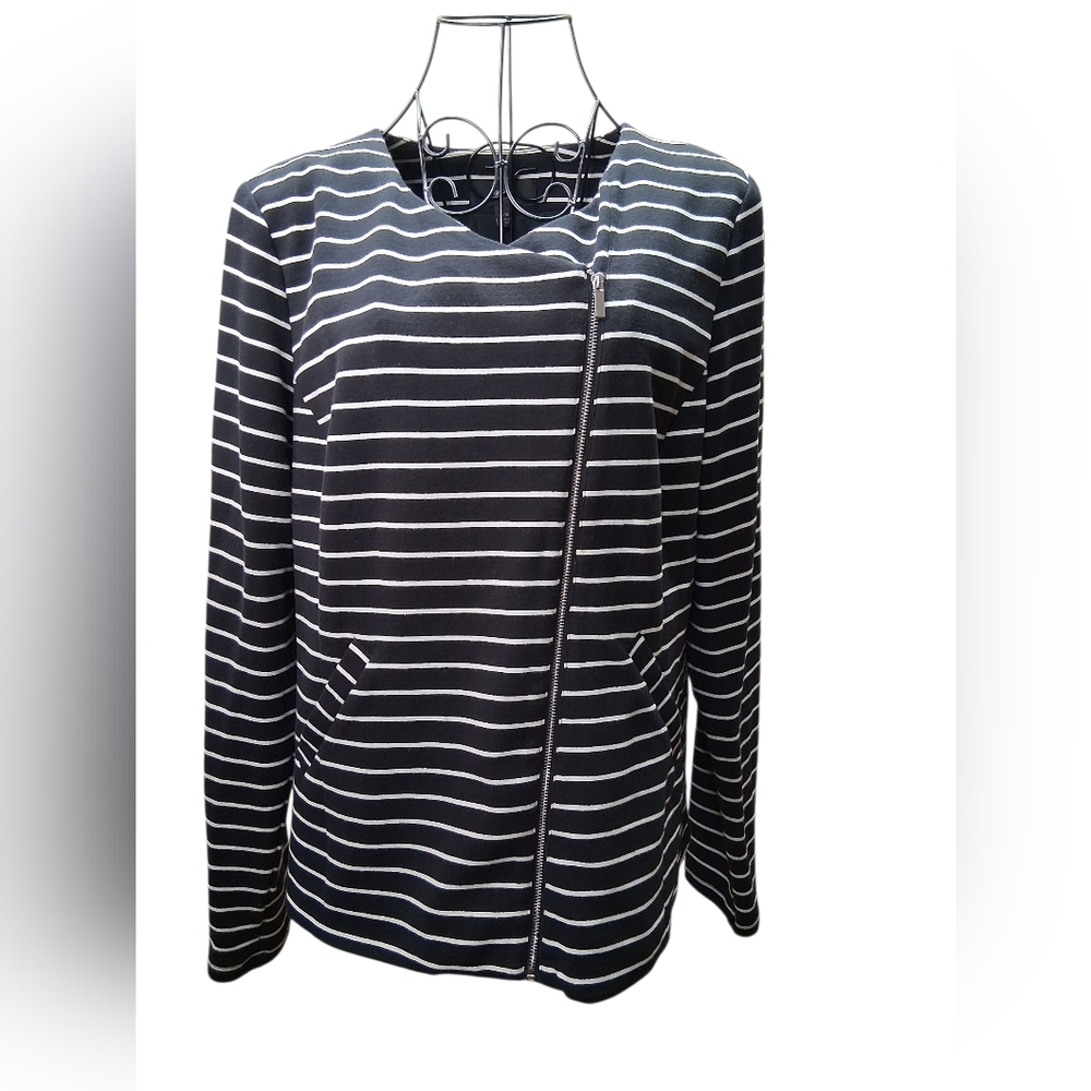 Mossimo Supply Co. Black and White Striped Blazer